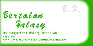 bertalan halasy business card